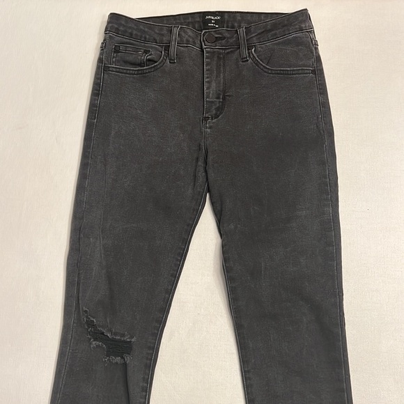 Just Black Denim Washed Black Ripped Skinny Jeans - Picture 4 of 7